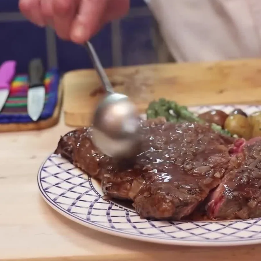 steak sauce marchand de vin, plat fini
