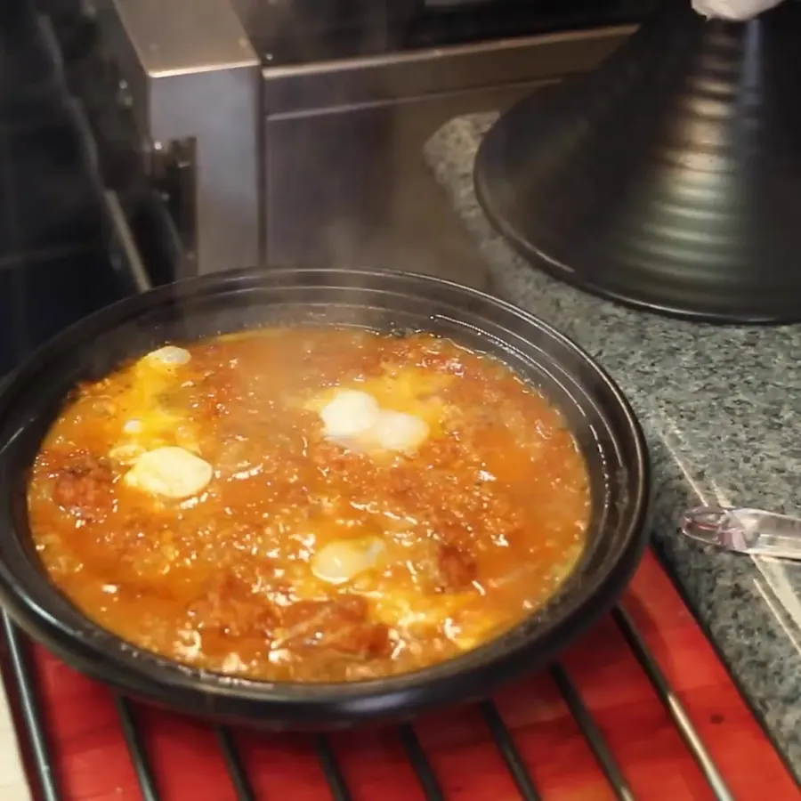 stovetop beef meatball tagine, finished dish