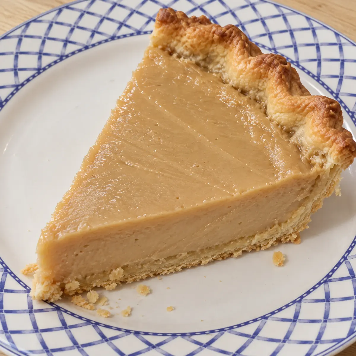 Tarte au sirop d’érable crémeuse, croûte au beurre