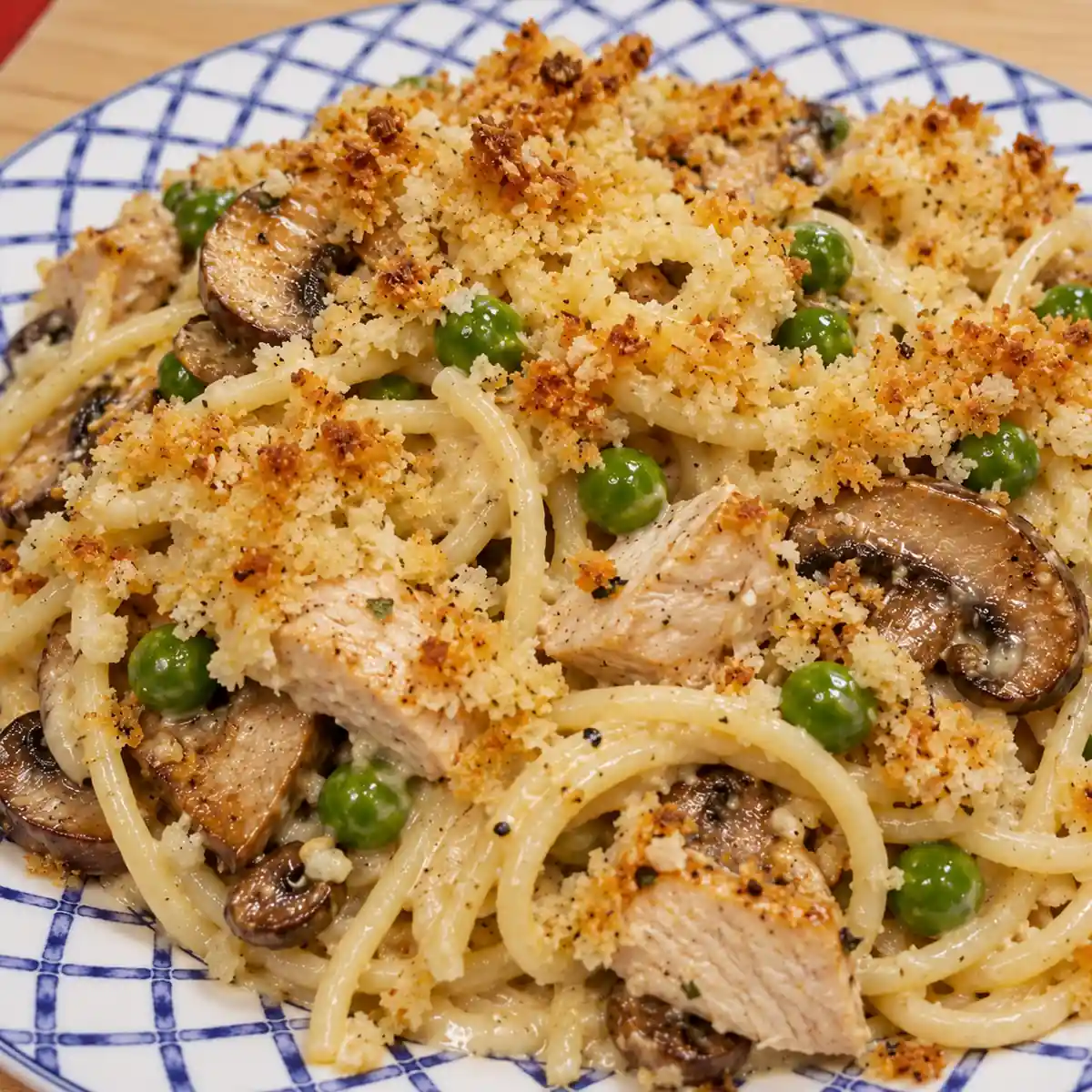 turkey tetrazzini, finished dish