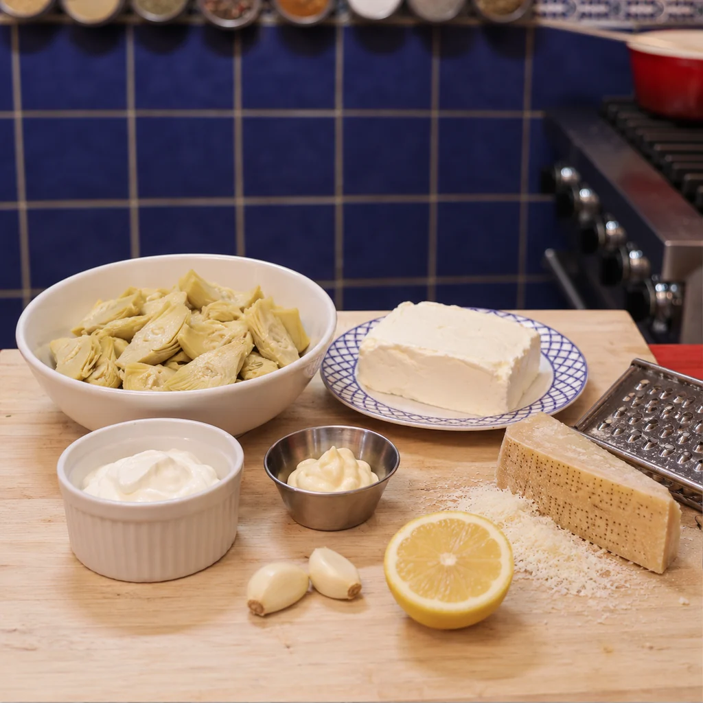baked artichoke parmesan dip, ingredients