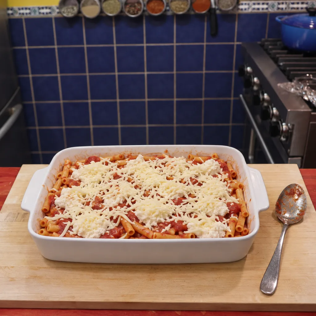 baked ziti with ricotta, step 2