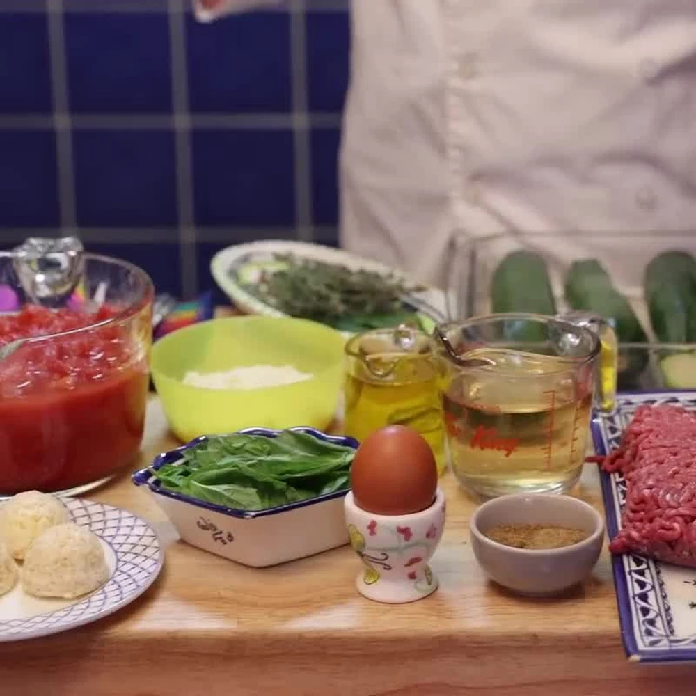 beef stuffed zucchini, ingredients