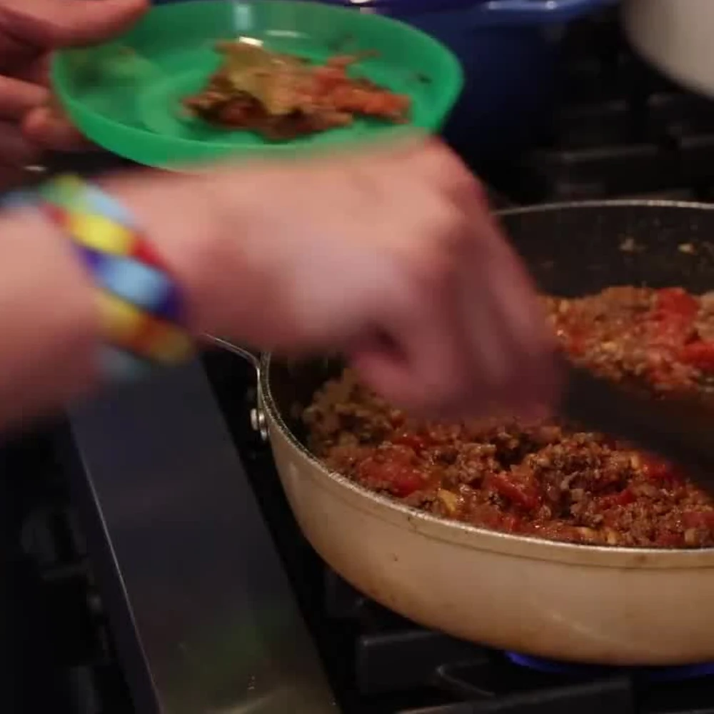 beef stuffed zucchini, step 5