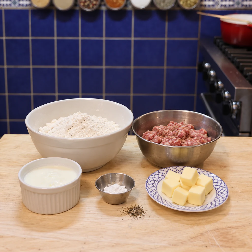 biscuits babeurre sauce saucisse, ingredients