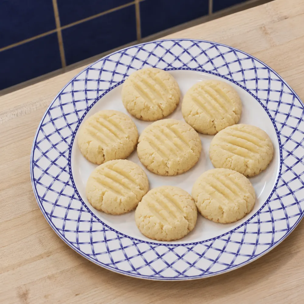 biscuits sables fouettes, plat fini