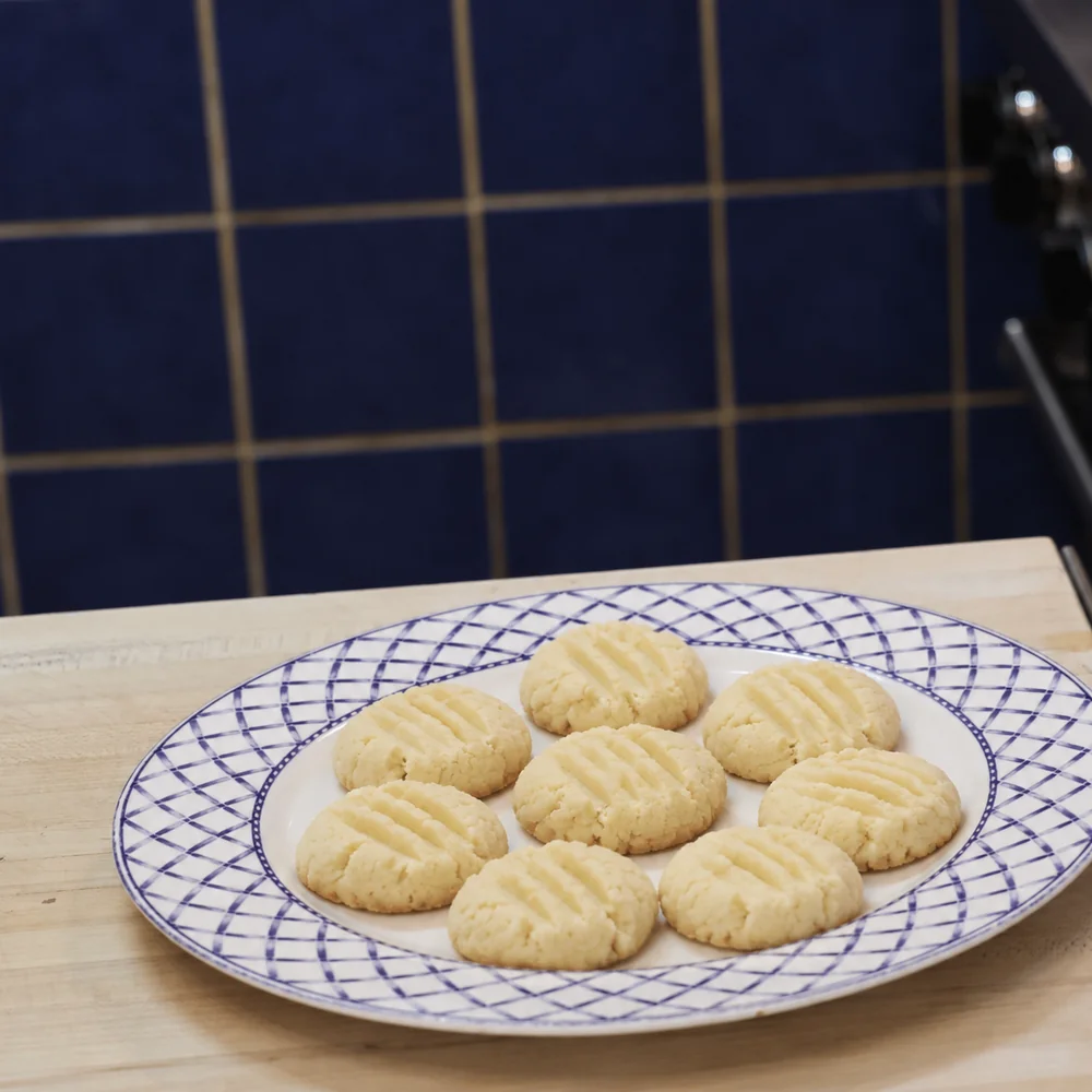 biscuits sables fouettes, plat fini