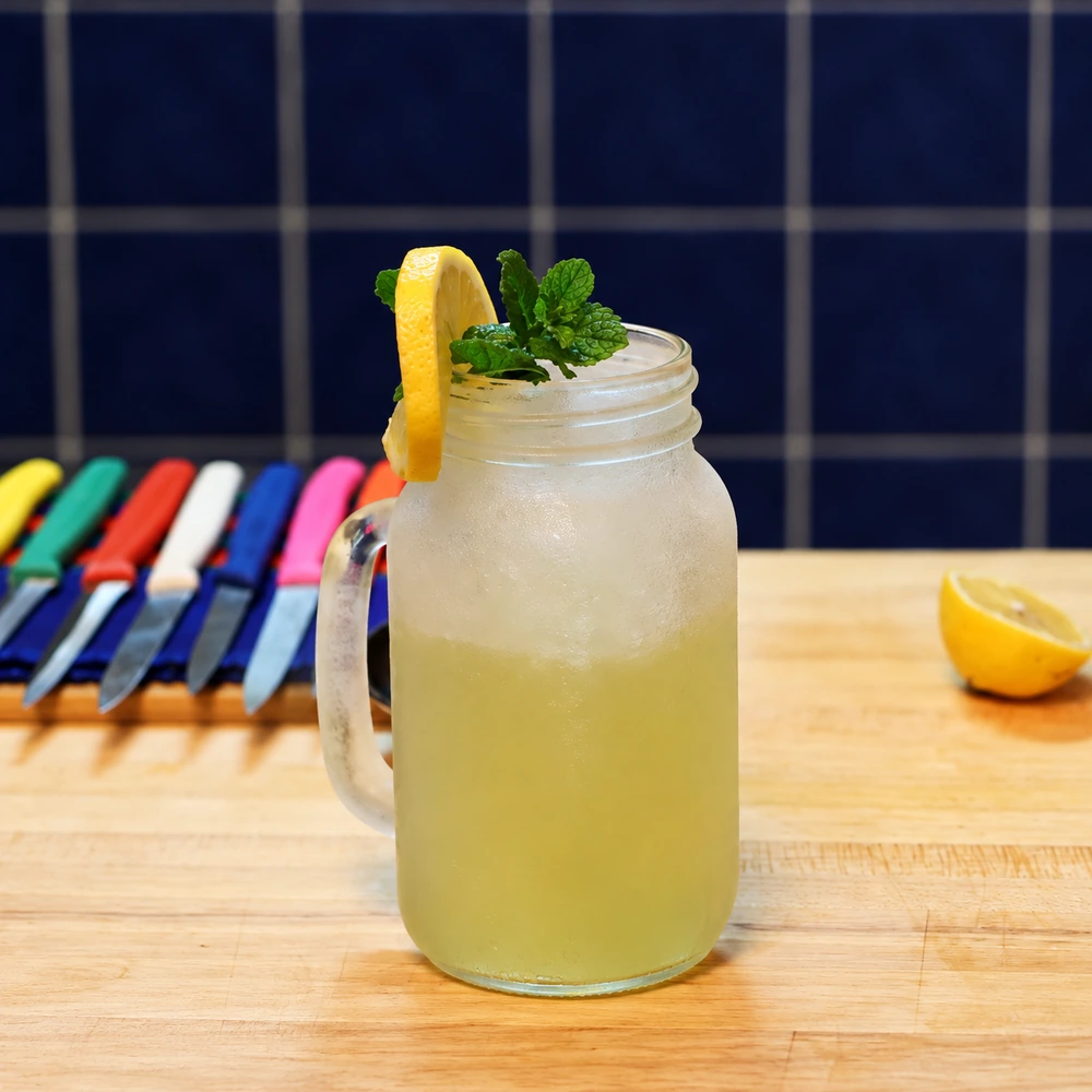 boisson fraiche a la menthe et au citron infusion maison, plat fini