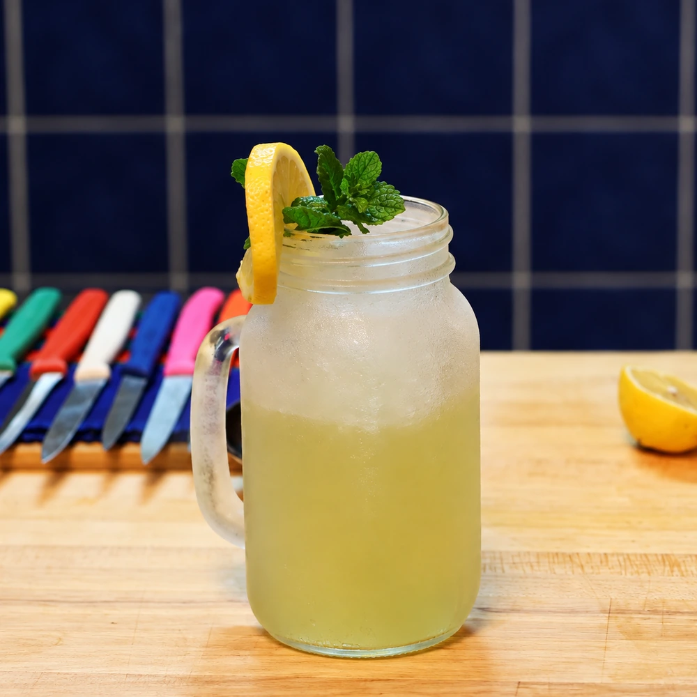 boisson fraiche a la menthe et au citron infusion maison, plat fini