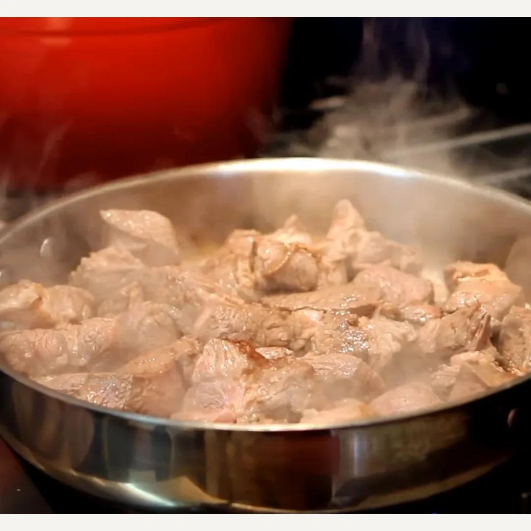 carbonade boeuf biere petits oignons carottes, étape 1
