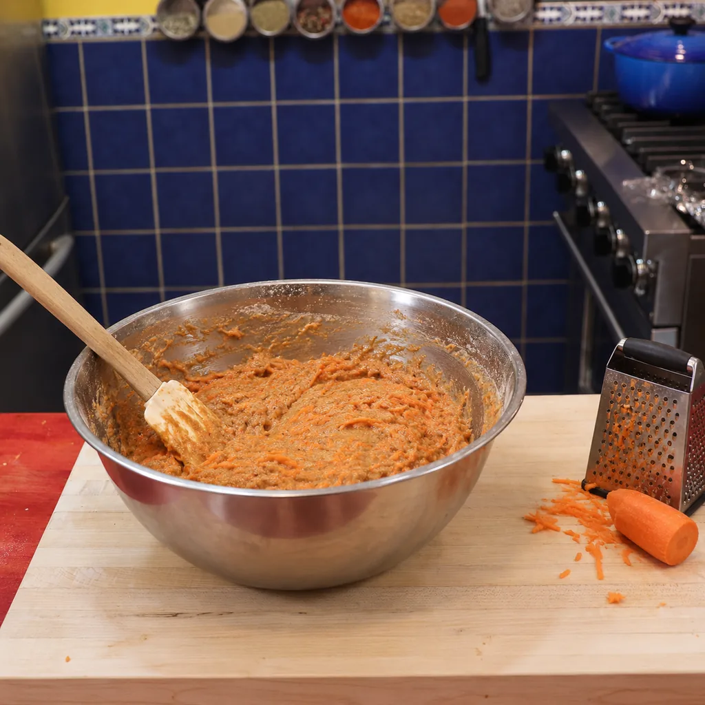 carrot cake cream cheese frosting, step 1