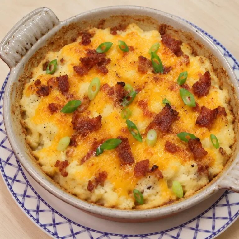 Casserole de pommes de terre deux cuissons au cheddar et bacon