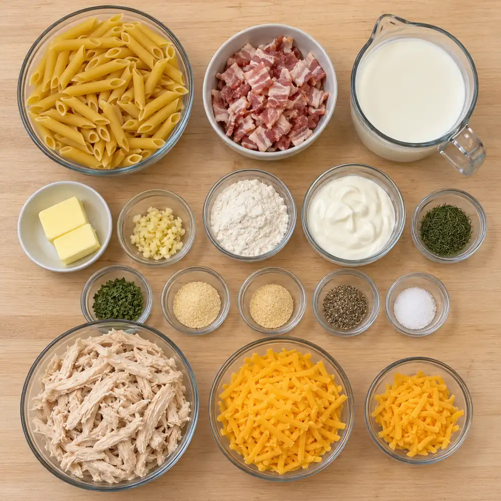 casserole poulet bacon ranch, ingredients