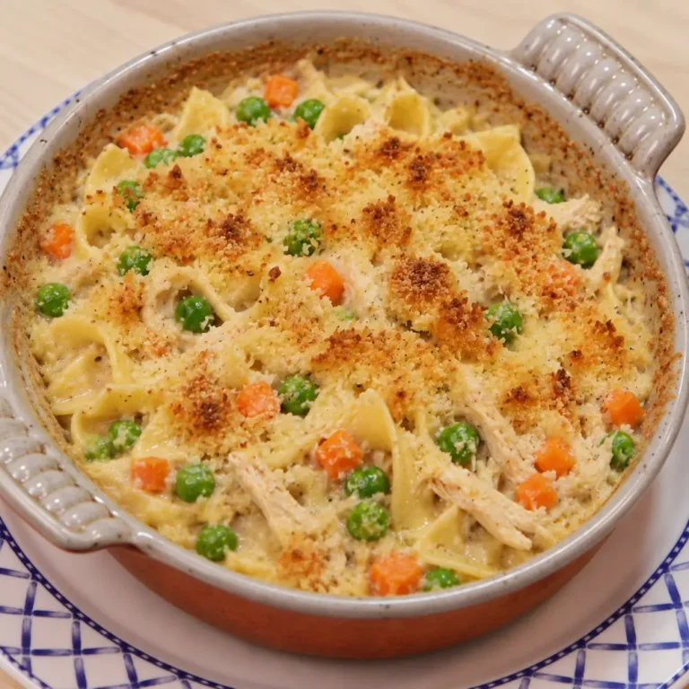 Casserole de poulet et nouilles sans soupe en conserve