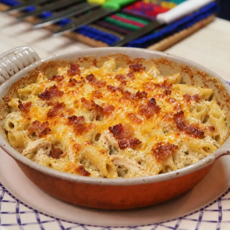 Chicken Bacon Ranch Casserole with a Homemade Sauce