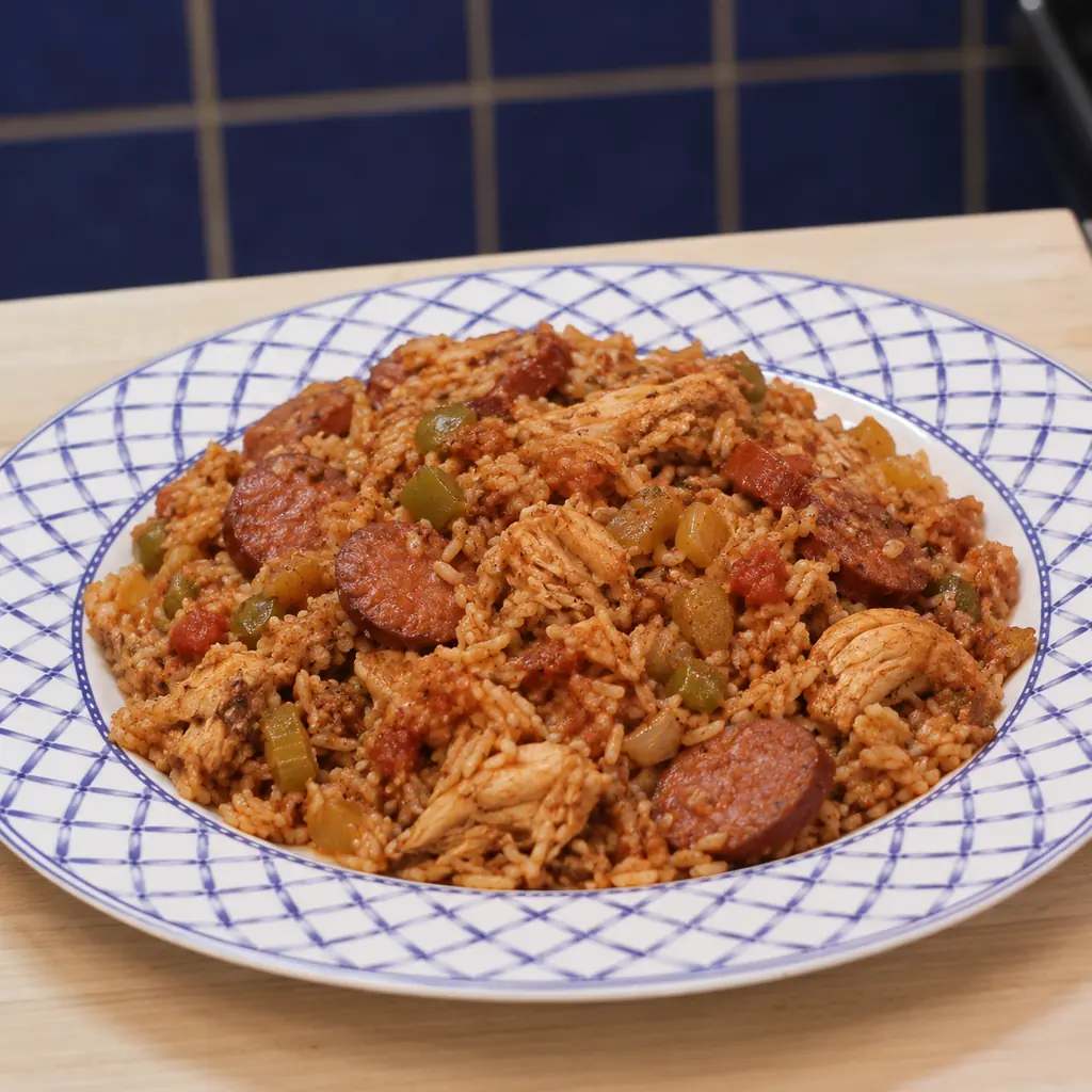 Chicken and Sausage Jambalaya with Long Grain Rice