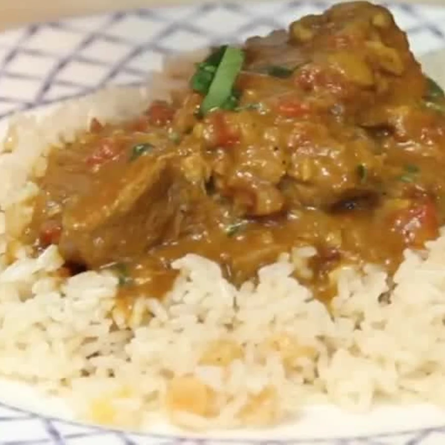 coconut lamb curry, finished dish