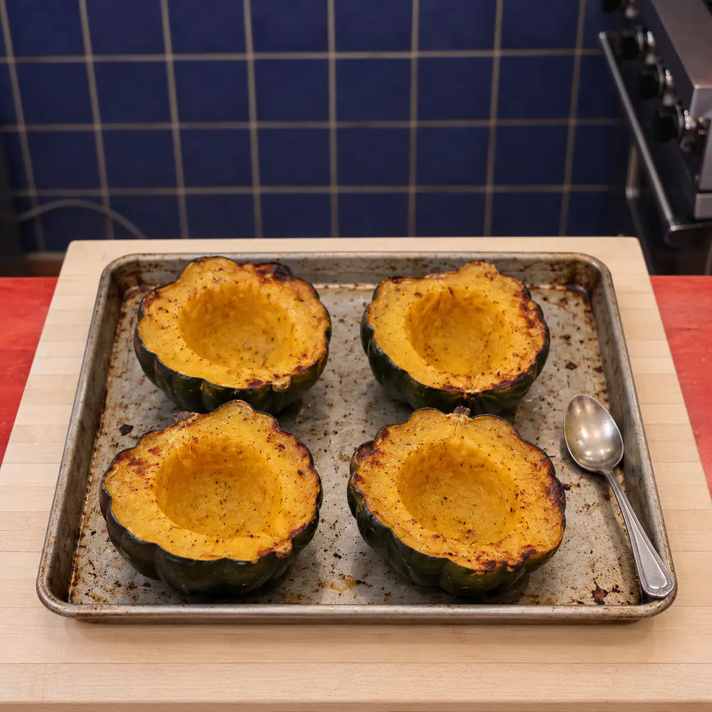 courge poivree farcie riz sauvage, étape 2