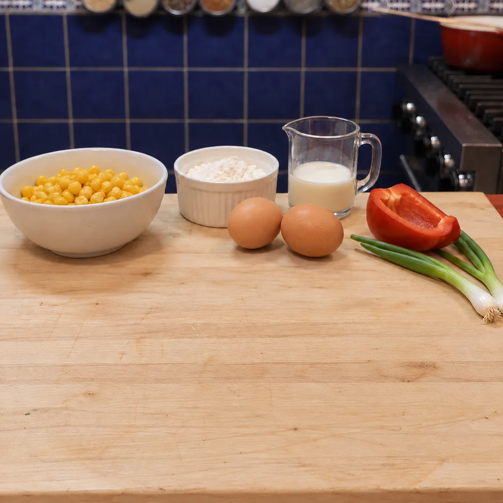 crispy corn fritters, ingredients