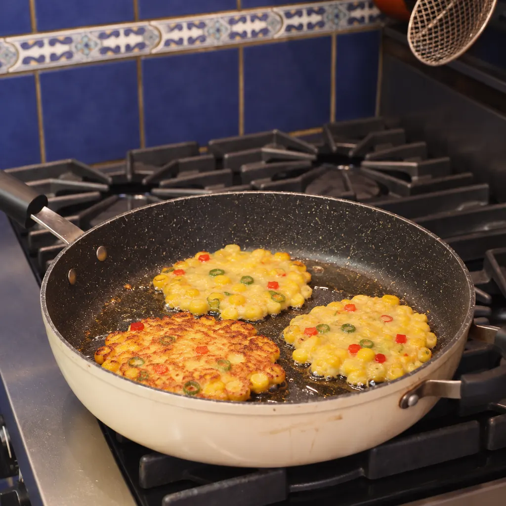 crispy corn fritters, step 2