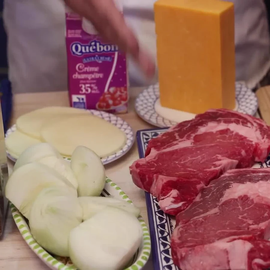 dumas cheese steak burger, ingredients
