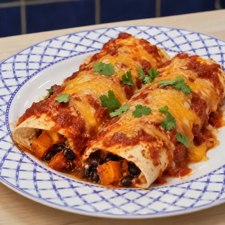 Enchiladas aux haricots noirs et patates douces