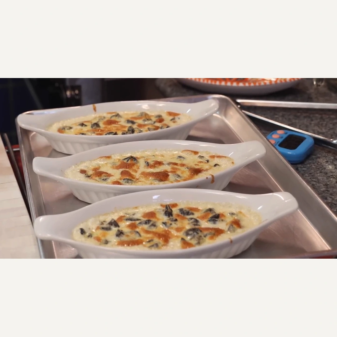 escargot maroilles gratin, finished dish