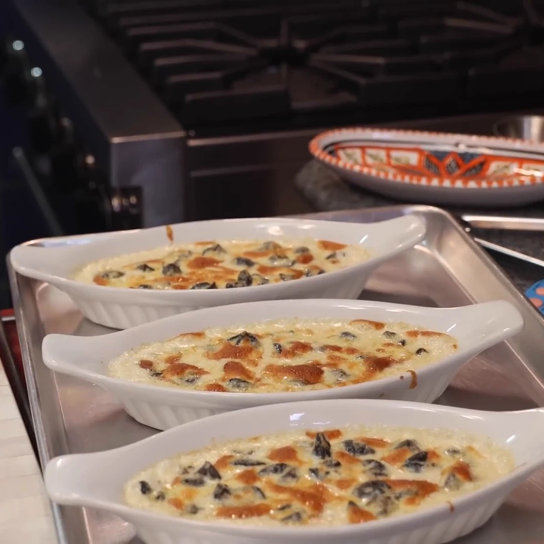 escargot maroilles gratin, finished dish