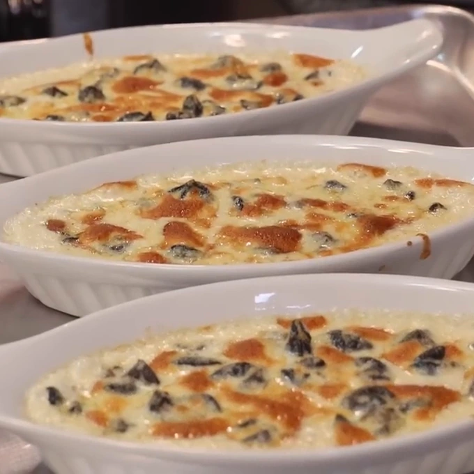 escargot maroilles gratin, finished dish