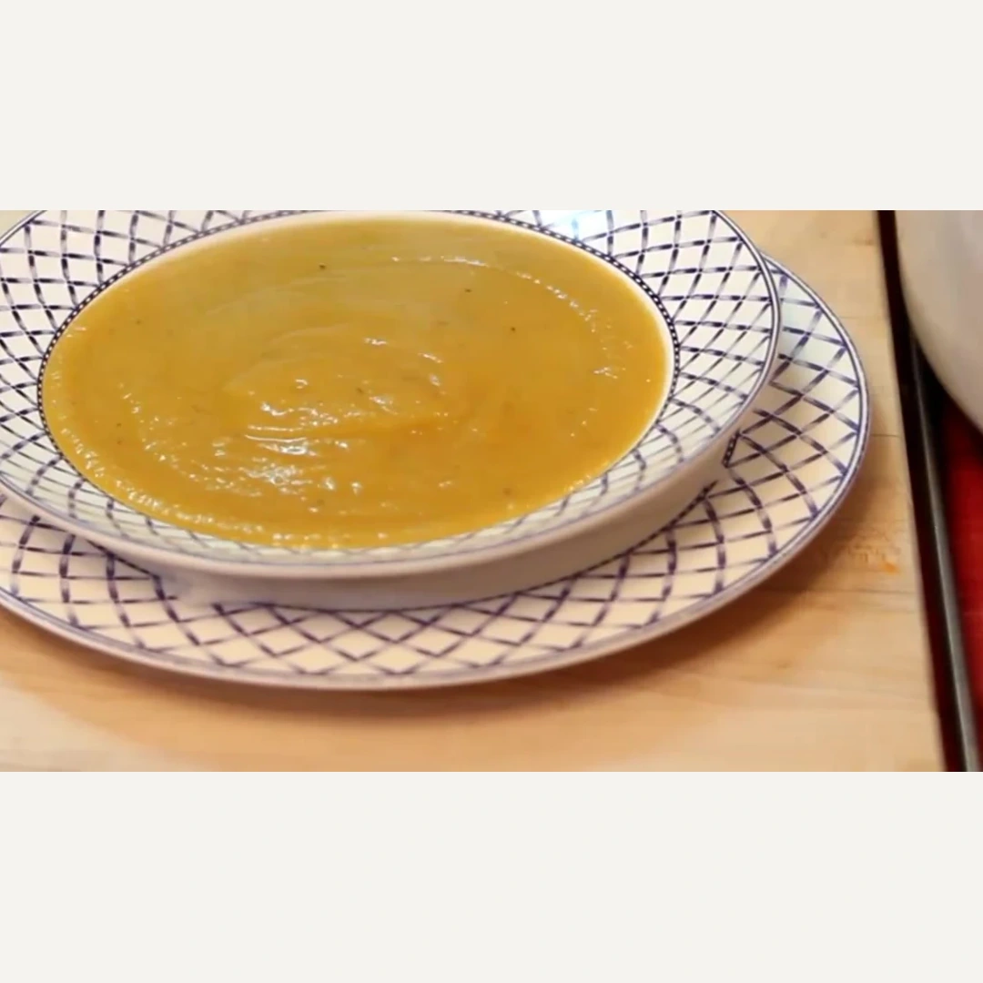 fennel sweet potato soup, finished dish