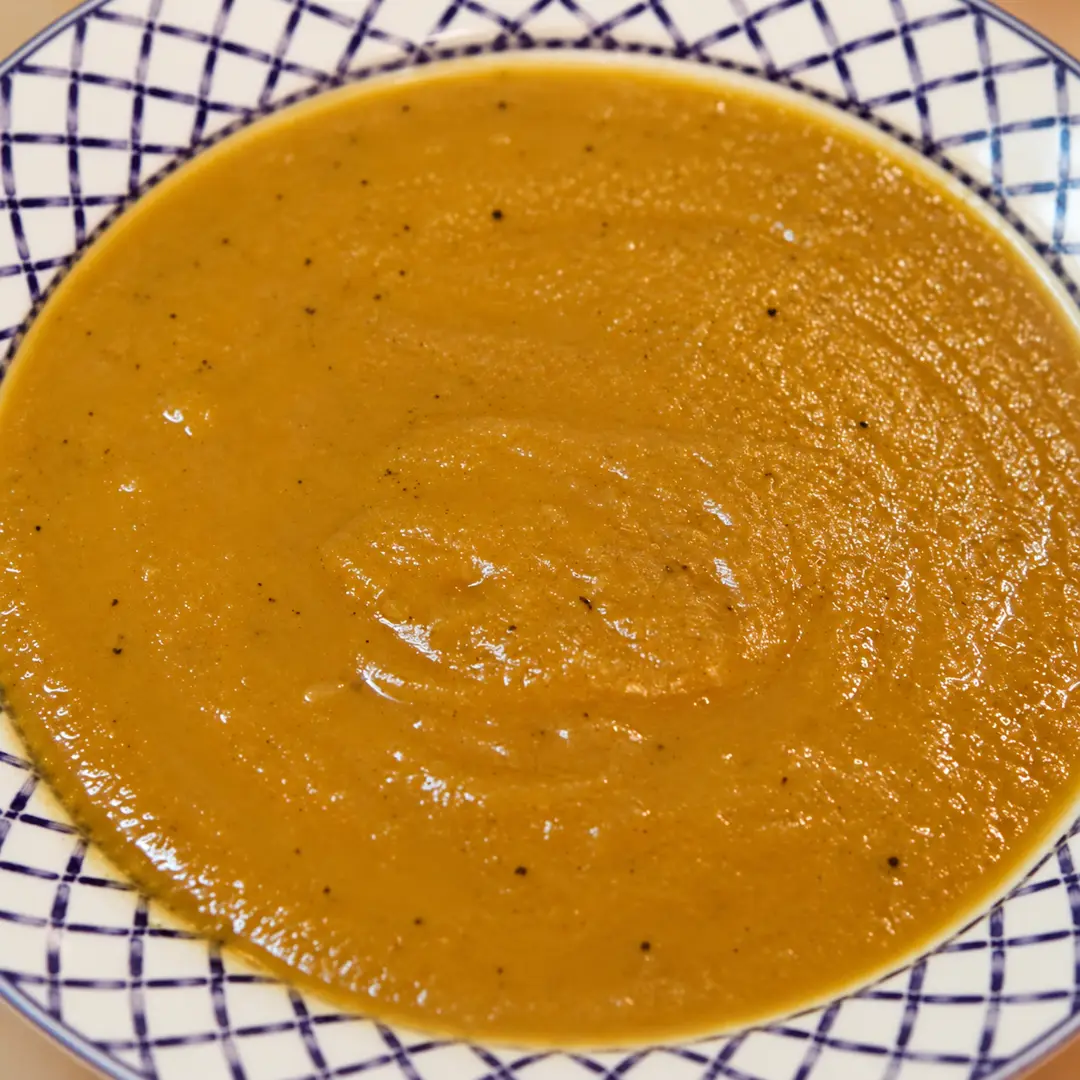 fennel sweet potato soup, finished dish