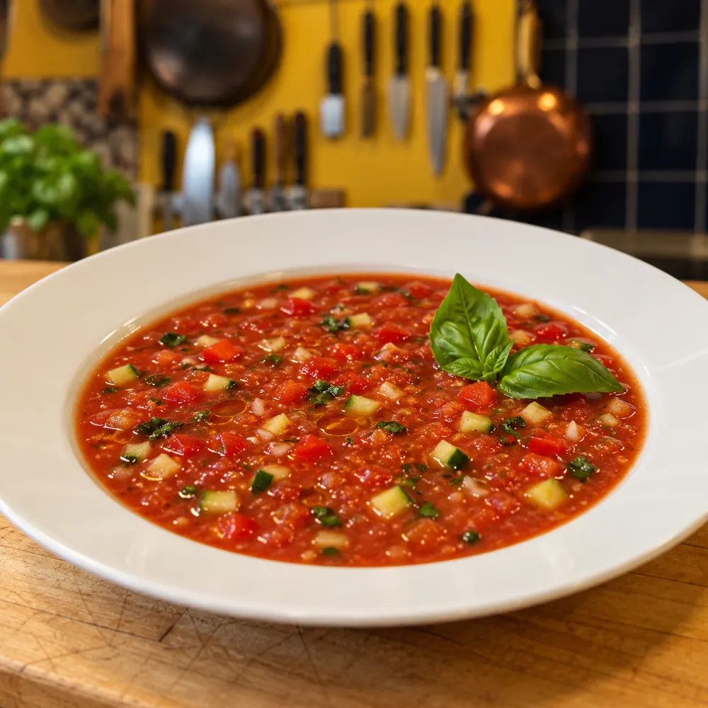 gazpacho tomato juice, finished dish