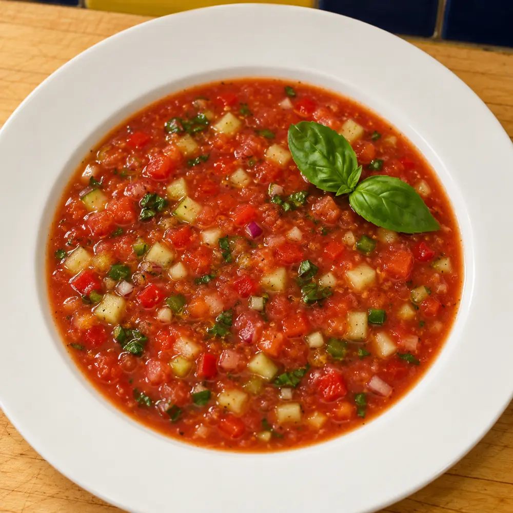 gazpacho tomato juice, finished dish
