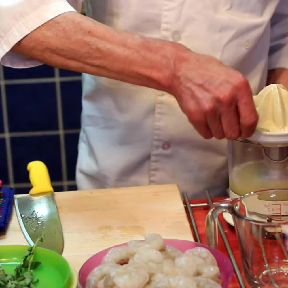 greek shrimp skewers lemon oregano, step 1