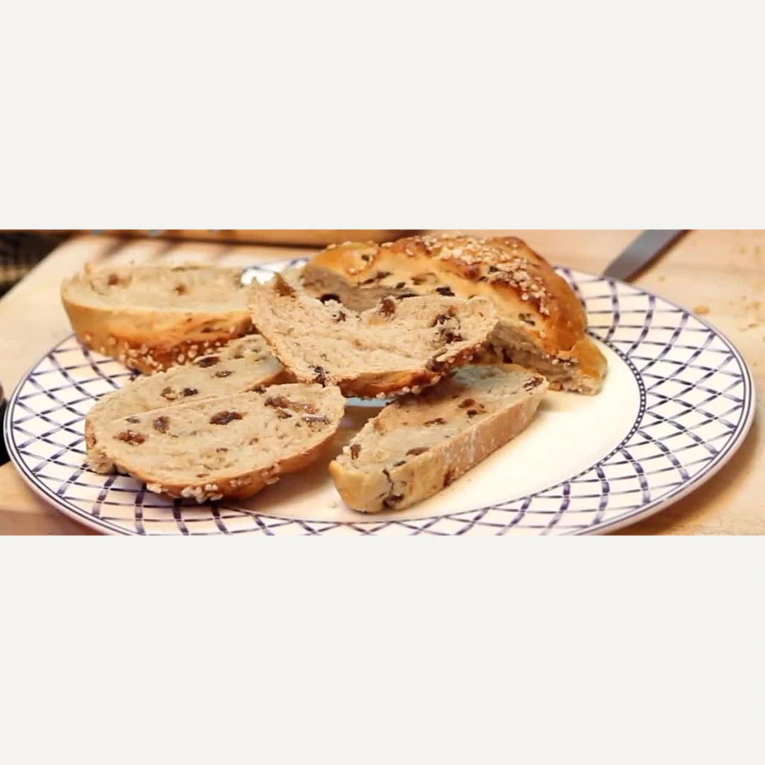 homemade cinnamon raisin bread, finished dish