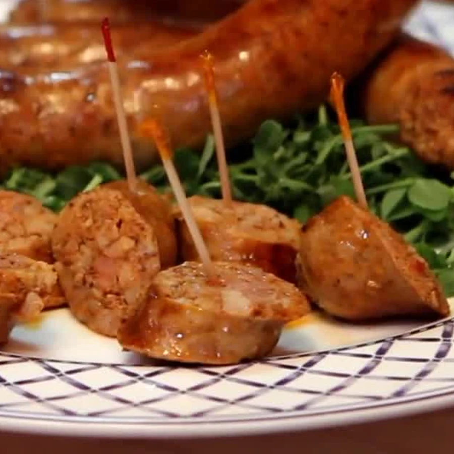 homemade fresh chorizo sausages, finished dish