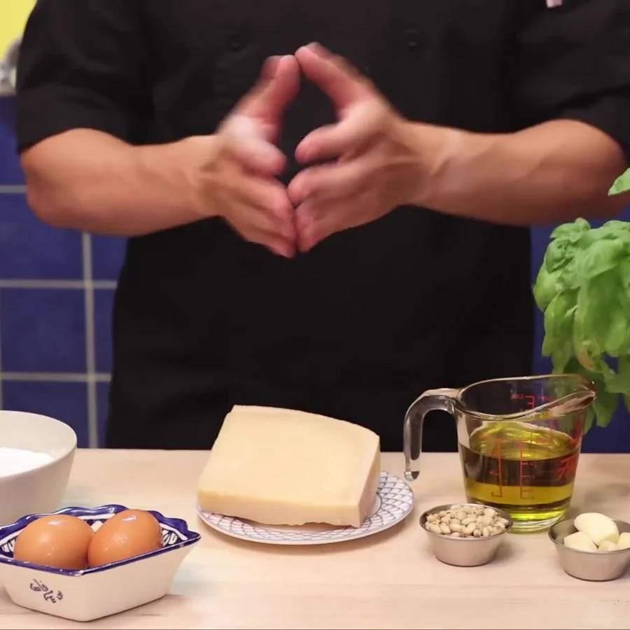 homemade pesto pasta easy recipe, ingredients