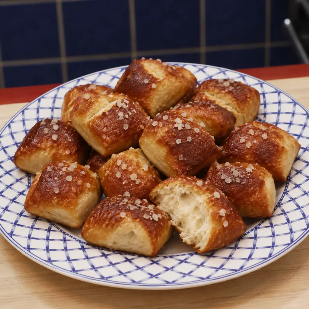 Homemade Soft Pretzel Bites with a Baking Soda Bath