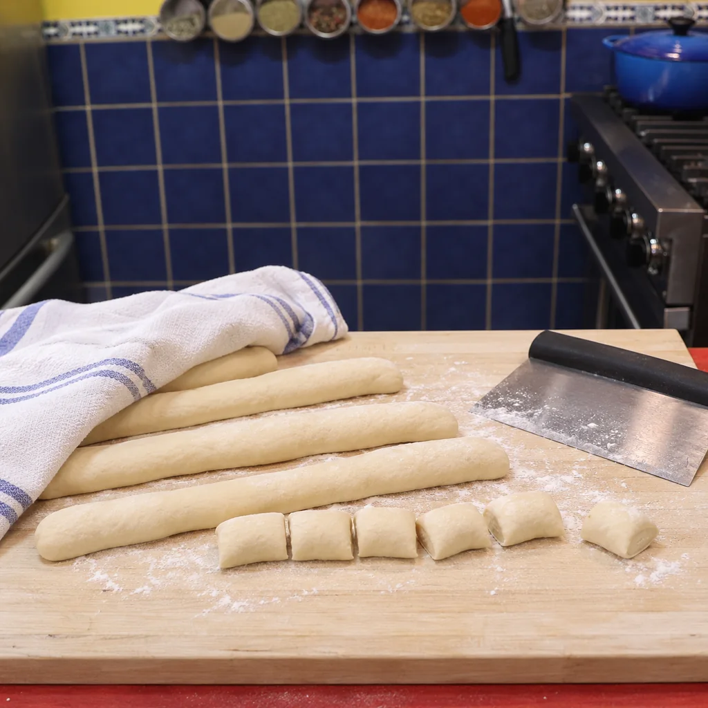 homemade soft pretzel bites, step 1