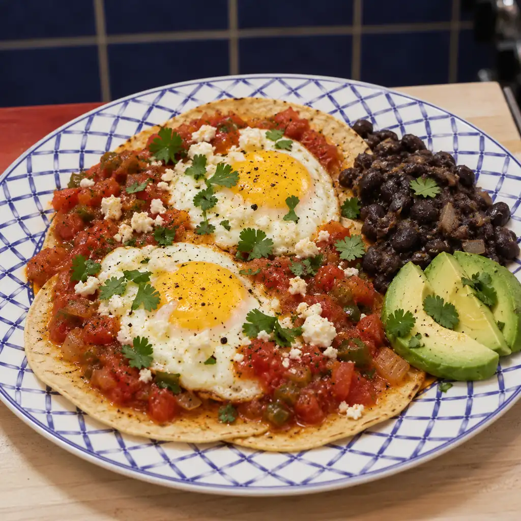 huevos rancheros, finished dish