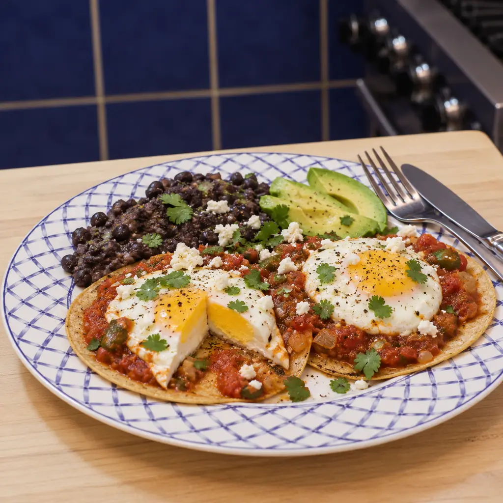 huevos rancheros, finished dish