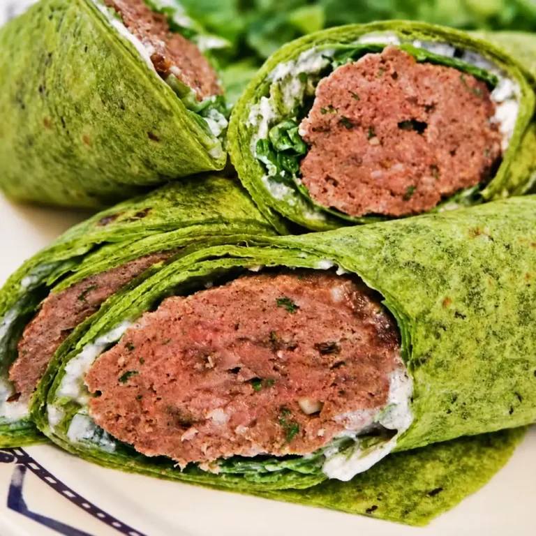 Easy Beef and Lamb Kefta Wraps with Tzatziki