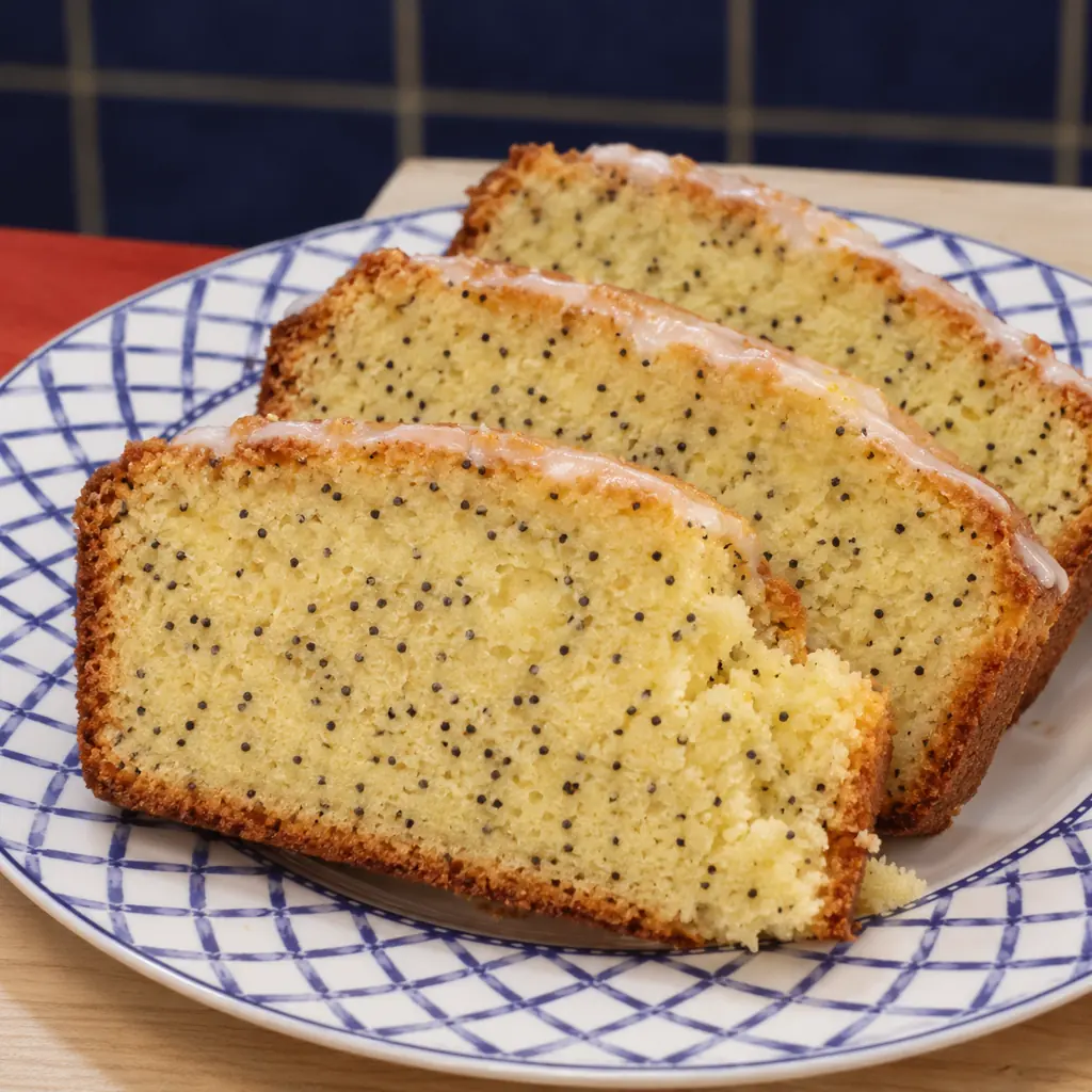 lemon poppy seed loaf, finished dish
