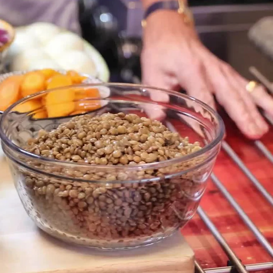lentil egg salad, ingredients