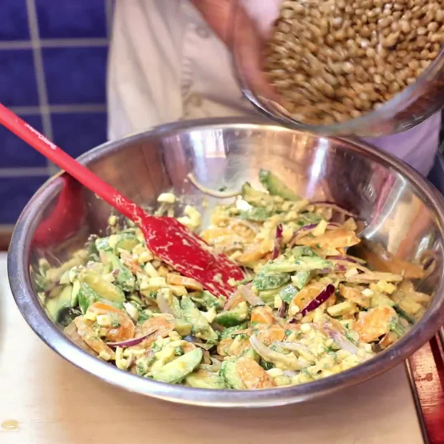 lentil egg salad, step 5