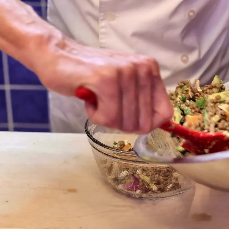 lentil egg salad, step 6