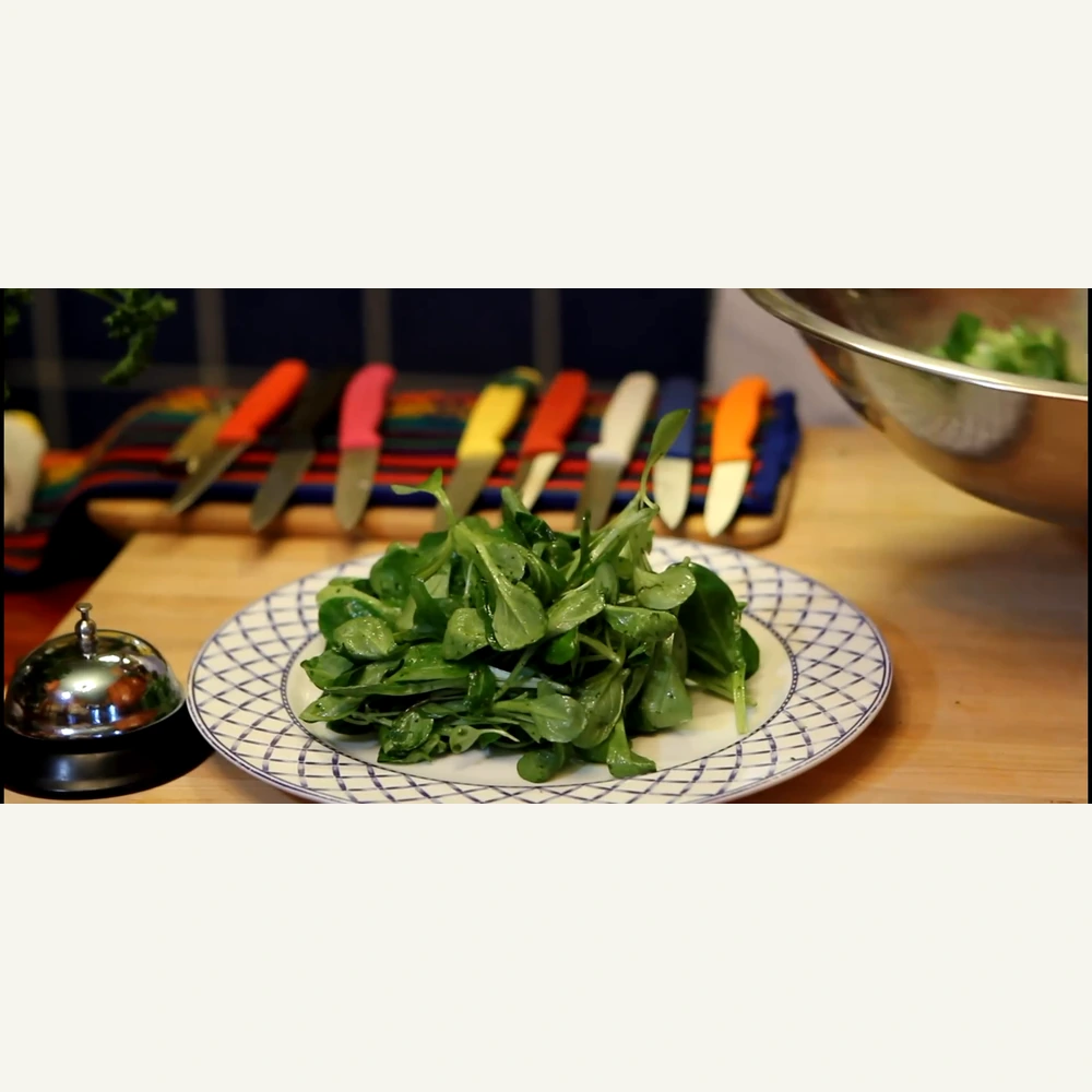 mixed green salad herb dressing, finished dish