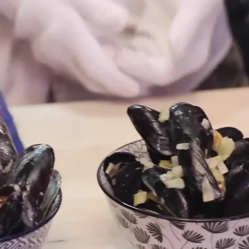 moules trois facons creme maroilles, étape 6