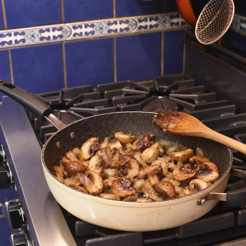 mushroom stroganoff, step 1