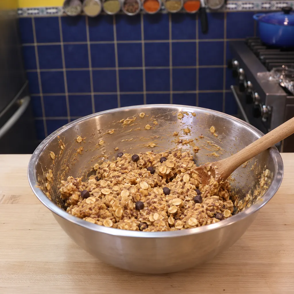 no bake peanut butter oat energy balls, step 1